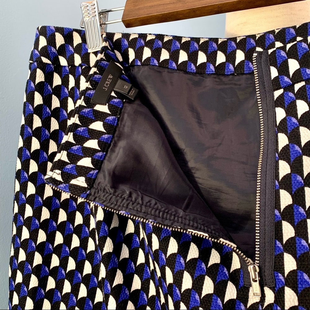J. Crew Jet Set Geo Mini Skirt in Vibrant Blue - Picture 4 of 4